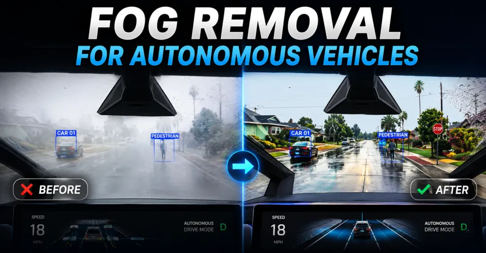 Fog removal pipeline improving visibility for vehicle detection